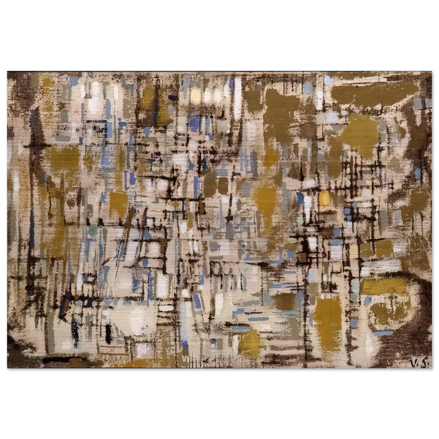 Untitled - 1952 - Maria Helena Vieira da Silva Brushed Aluminum Print - 70x100 cm / 28x40 inches | Maria Helena Vieira da Silva Aluminum Print | Maria Helena Vieira da Silva Prints