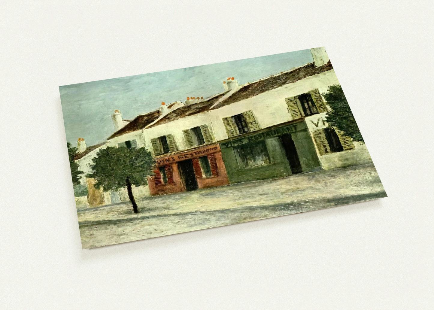 BISTROS IN A SUBURB By Maurice Utrillo Pack of 10 Post Cards | Maurice Utrillo Post Cards | A6 (10.5 x 14.8 cm) - 4.1 x 5.8 inches