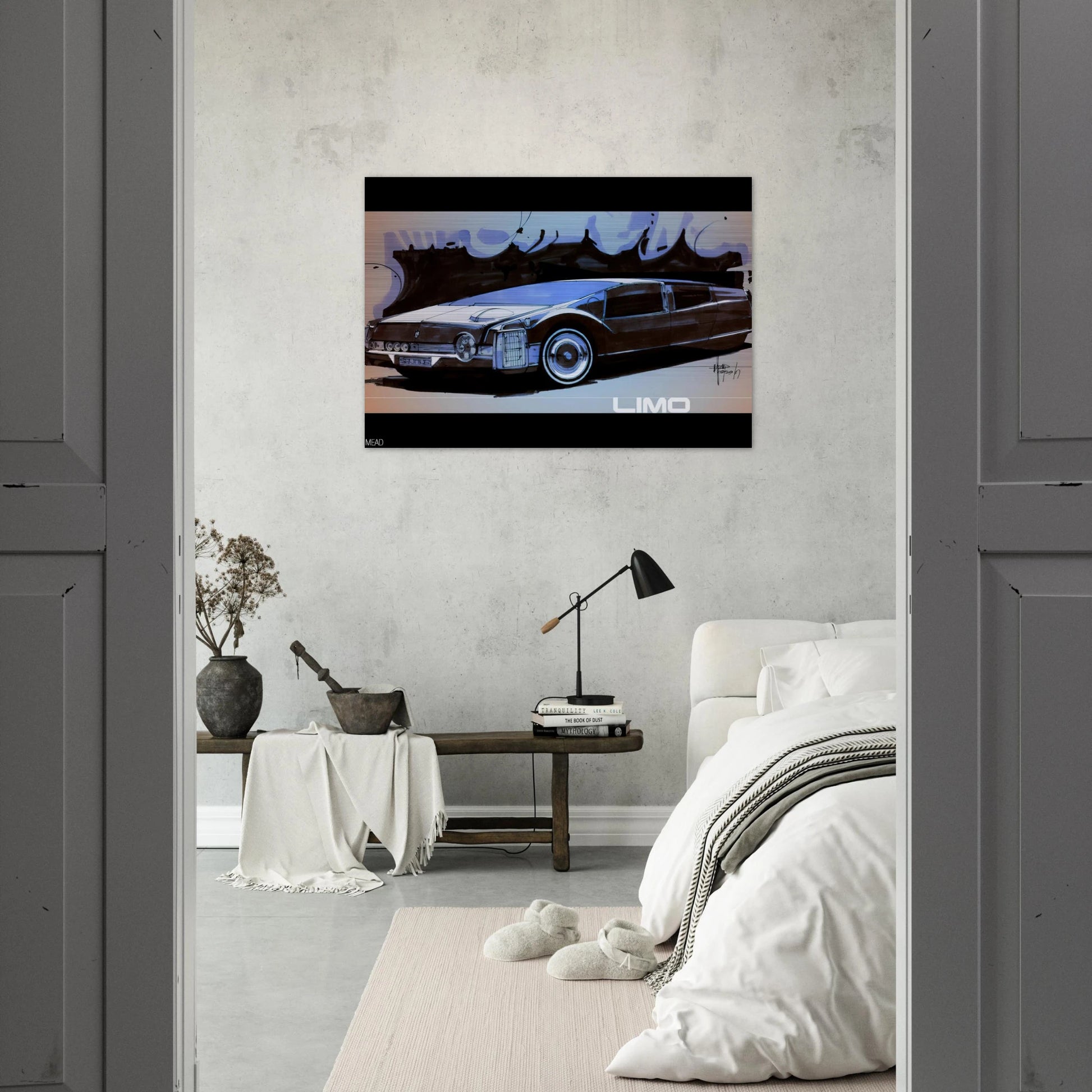 Syd Mead - Syd Mead Brushed Aluminum Print - 70x100 cm / 28x40 inches | Syd Mead Aluminum Print | Syd Mead Prints