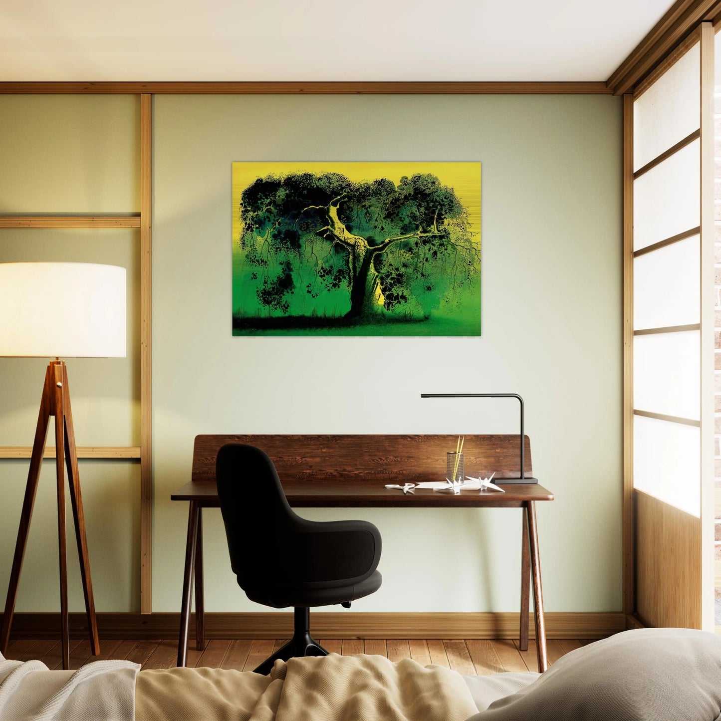 Sycamore - Eyvind Earle Brushed Aluminum Print - 70x100 cm / 28x40 inches | Eyvind Earle Aluminum Print | Eyvind Earle Prints