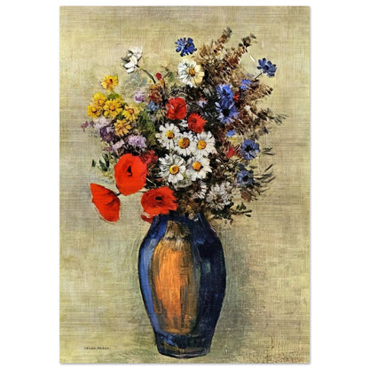 VASE OF FLOWERS 2 - Odilon Redon Brushed Aluminum Print - 70x100 cm / 28x40 inches | Odilon Redon Aluminum Print | Odilon Redon Prints