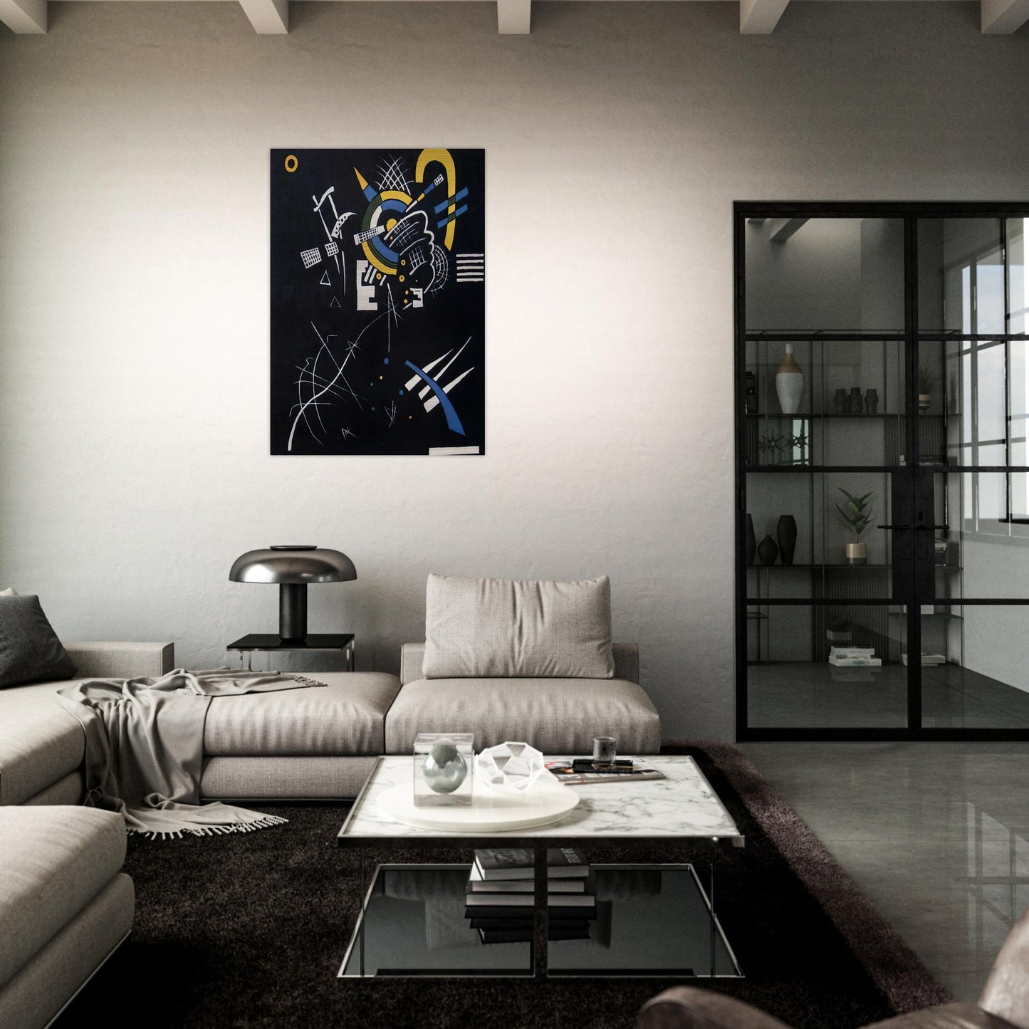 SMALL WORLDS VII 1922 - Wassily Kandinsky Brushed Aluminum Print - 70x100 cm / 28x40 inches | Wassily Kandinsky Aluminum Print | Wassily Kandinsky Prints