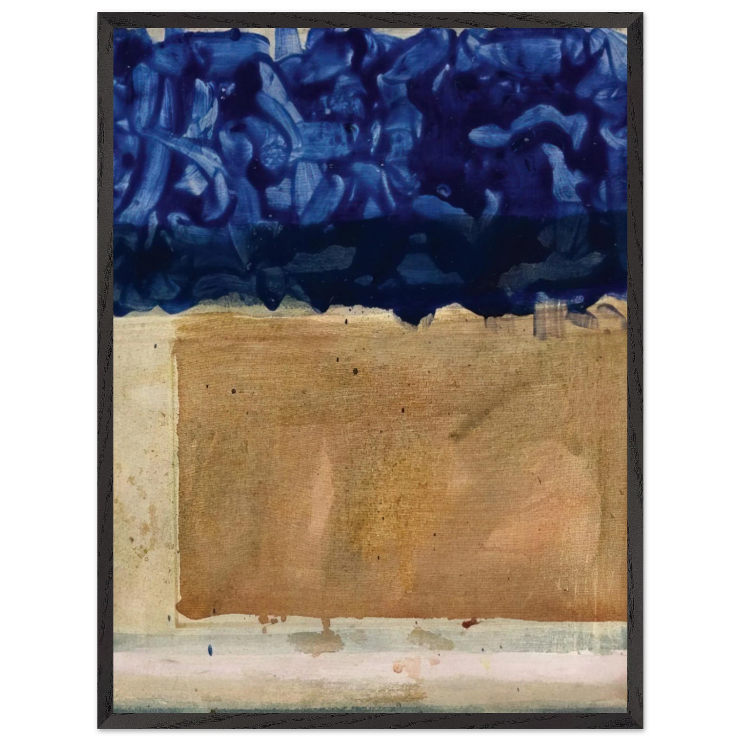 Helen Frankenthaler - Shoreline - 1952 Wall art - 60x80 cm / 24x32 inches - Premium Wooden Framed Poster With Fine Art Paper-canvas - Black frame