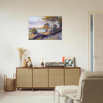 THE POINTE ST PIERRE AT ST TROPEZ 1896 - Theo van Rysselberghe Brushed Aluminum Print - 70x100 cm / 28x40 inches | Theo van Rysselberghe Aluminum Print | Theo van Rysselberghe Prints