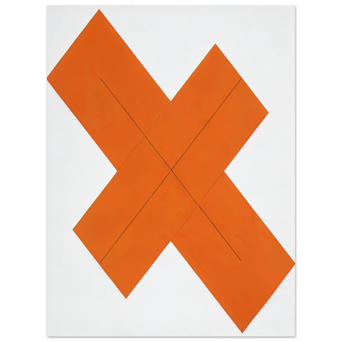 Robert Mangold - X WITHIN X ORANGE 1981  75x100 cm / 30x40inches Fine Art Poster