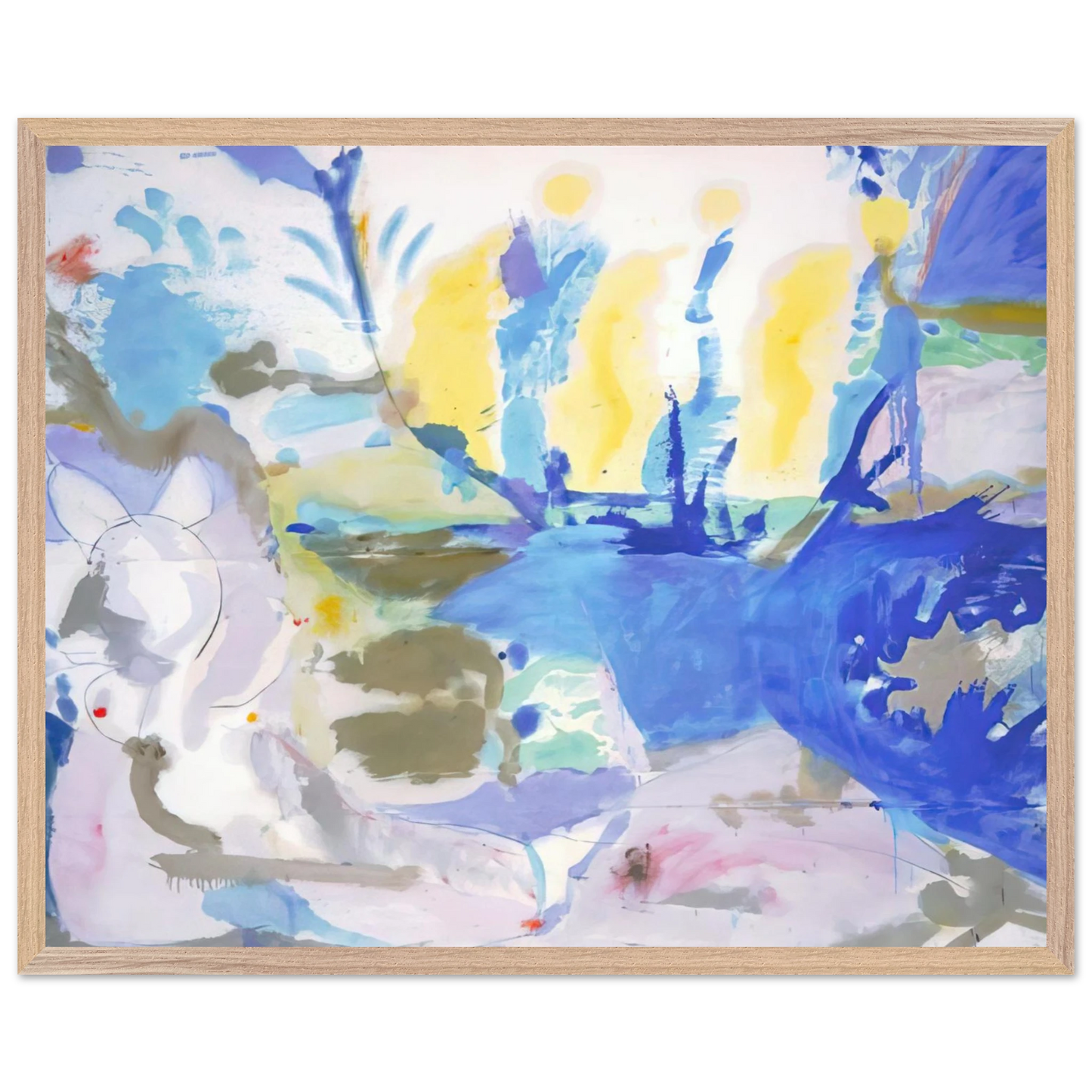 Helen Frankenthaler - Basque Beach - 1958 Wall art - 50x70 cm / 20x28 inches - Fine Art Poster-canvas - -