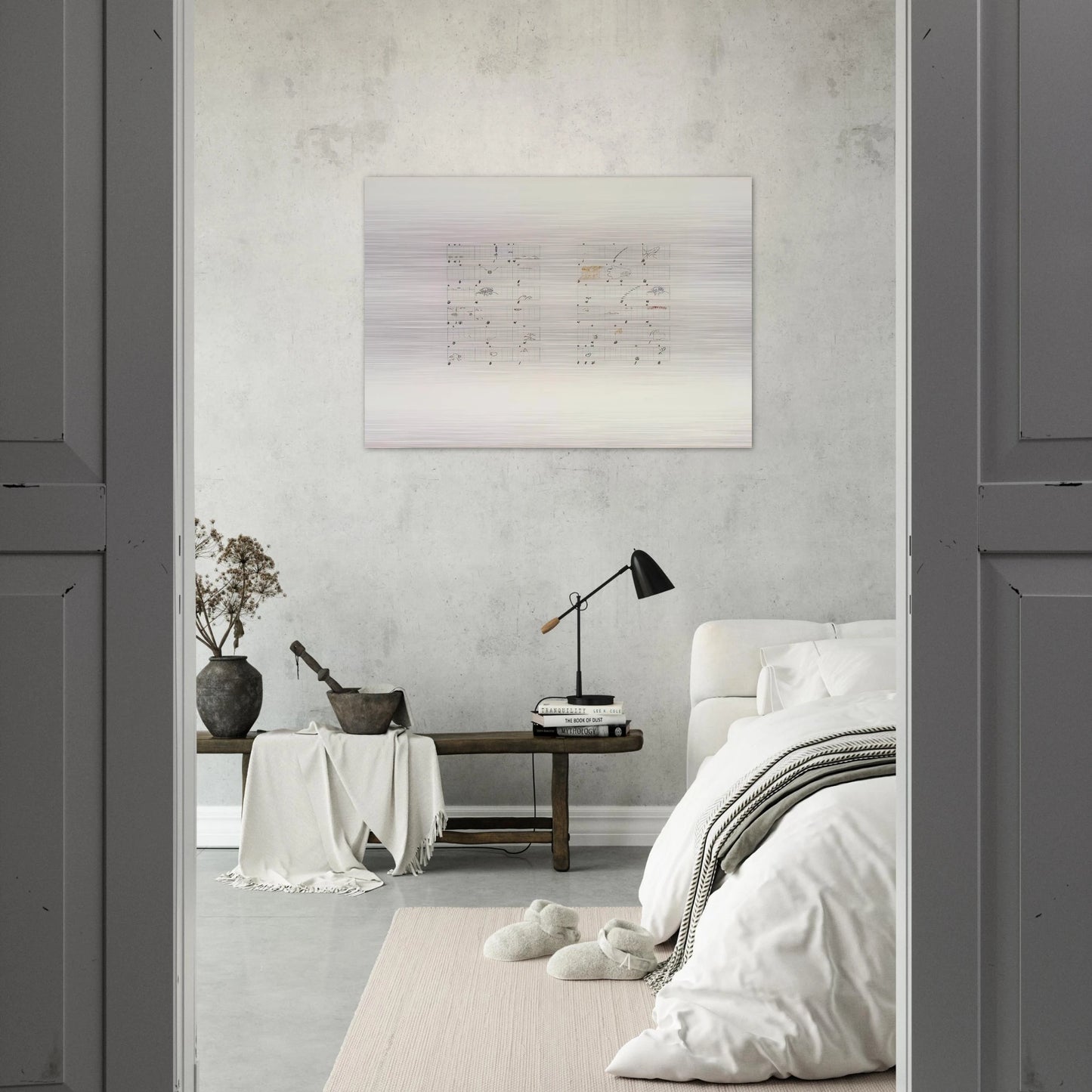 Score Without Parts 40 Drawings by ThoreauTwelve Haiku - 1978 - John Cage Brushed Aluminum Print - 70x100 cm / 28x40 inches | John Cage Aluminum Print | John Cage Prints