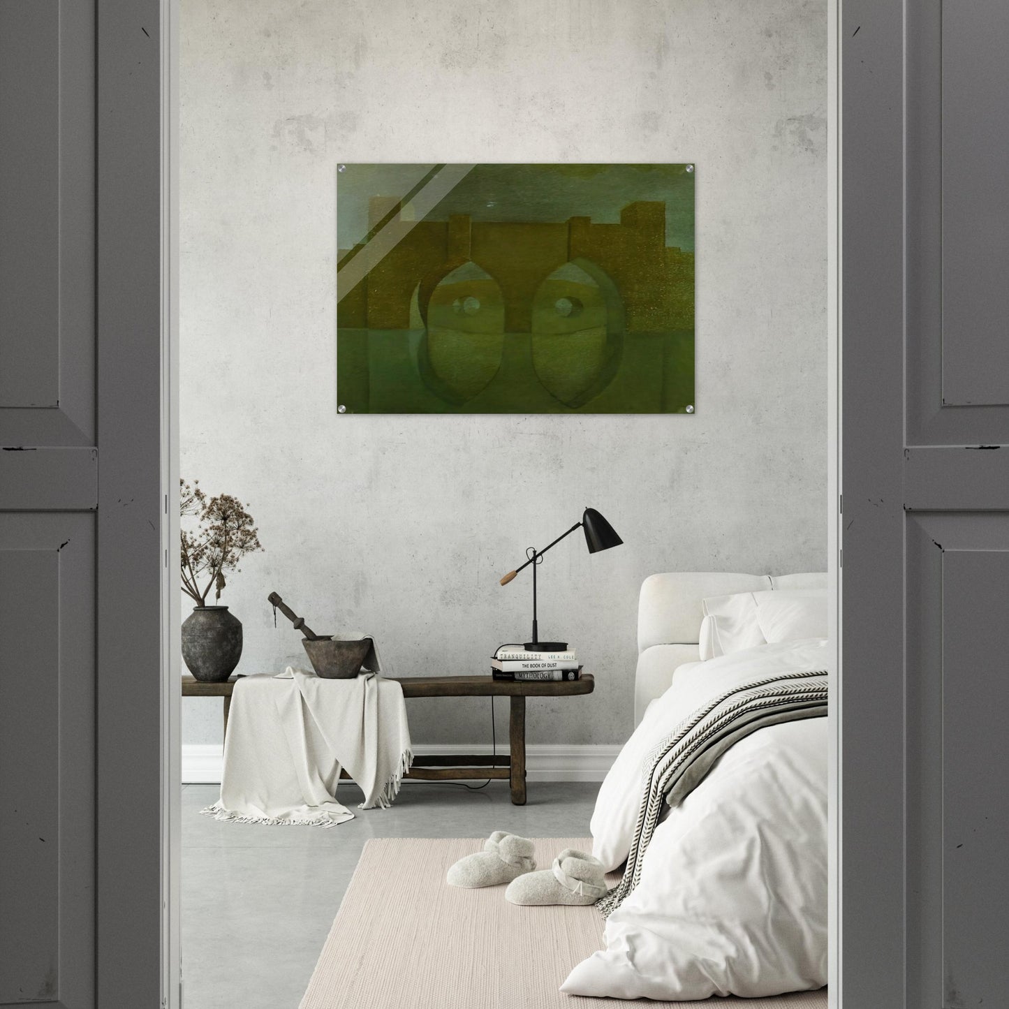 UNTITLED BRIDGE WITH REFLECTIONS SKETCH FOR A DUAL IMAGE PICTURE UNFINISHED - Salvador Dali Acrylic Print - 70x100 cm / 28x40″ inches
