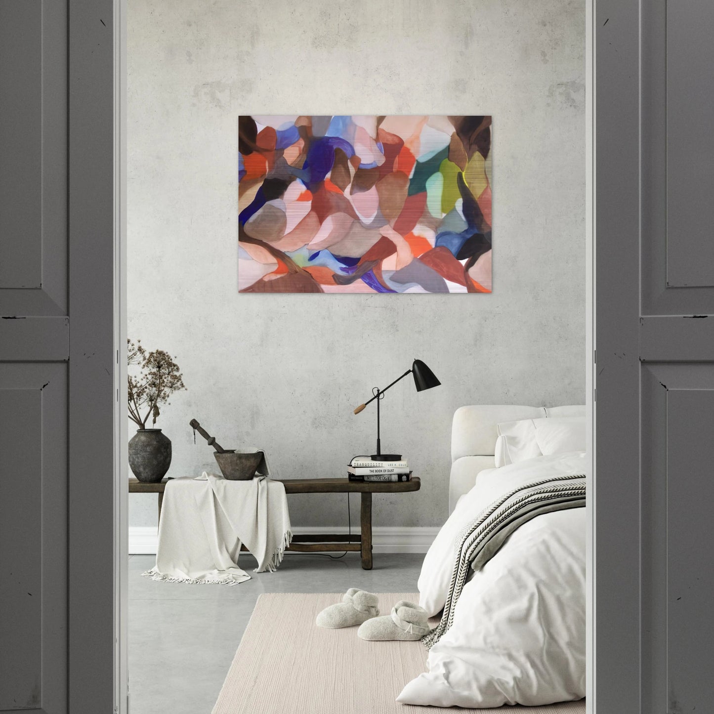 Night of the Red Wind - Alice Baber Brushed Aluminum Print - 70x100 cm / 28x40 inches | Alice Baber Aluminum Print | Alice Baber Prints