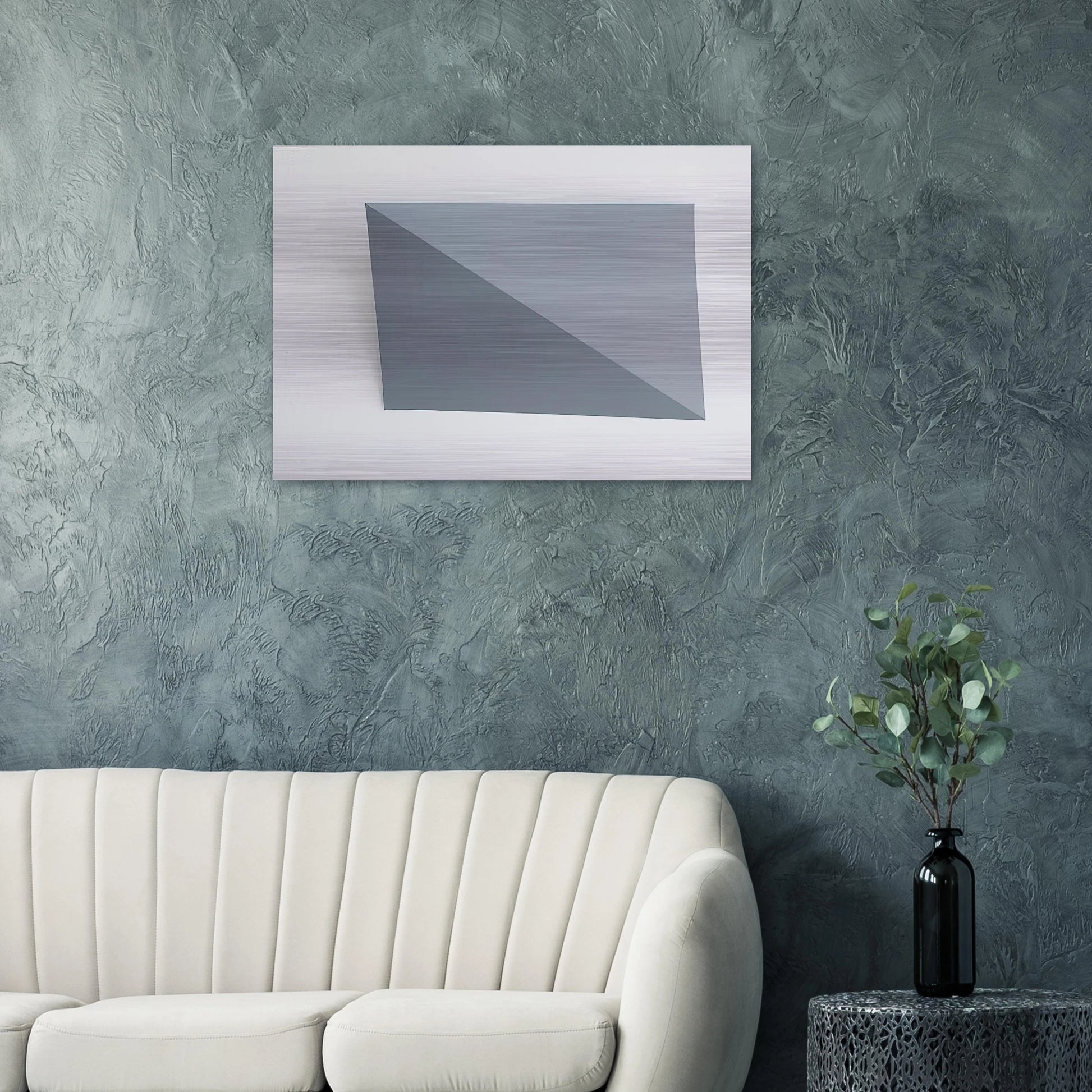 Three-Dimensional Picture diagonal folding - 1966 - Charlotte Posenenske Brushed Aluminum Print - 70x100 cm / 28x40 inches | Charlotte Posenenske Aluminum Print | Charlotte Posenenske Prints