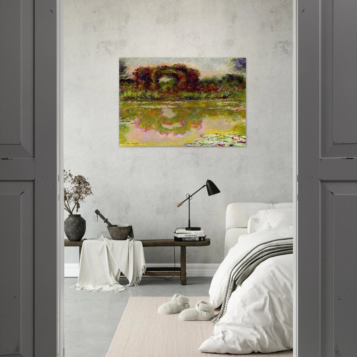Rose Arches at Giverny - claude monet Brushed Aluminum Print - 70x100 cm / 28x40 inches | claude monet Aluminum Print | claude monet Prints