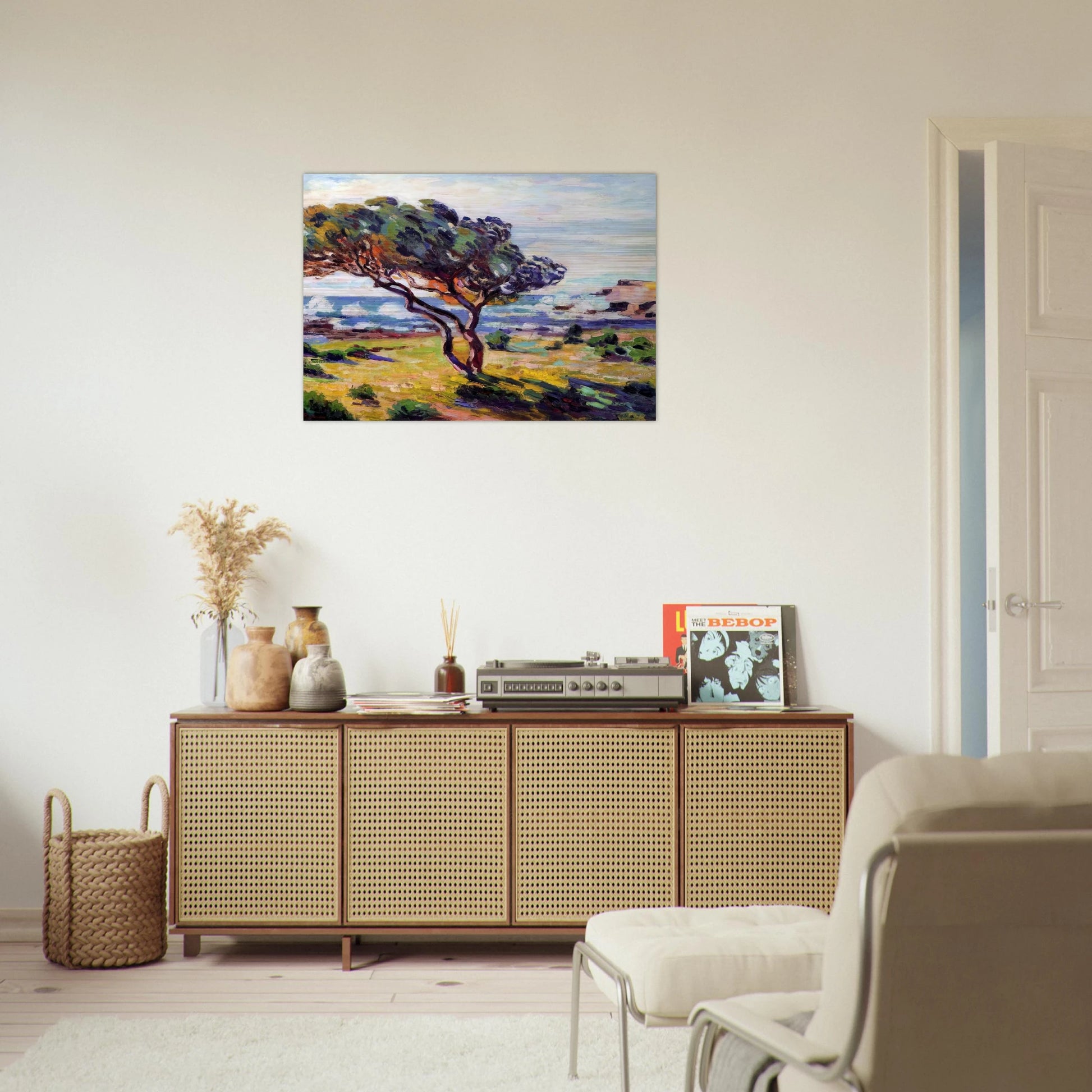 Rafales de vent, Le Brusc - 1911 - Armand Guillaumin Brushed Aluminum Print - 70x100 cm / 28x40 inches | Armand Guillaumin Aluminum Print | Armand Guillaumin Prints