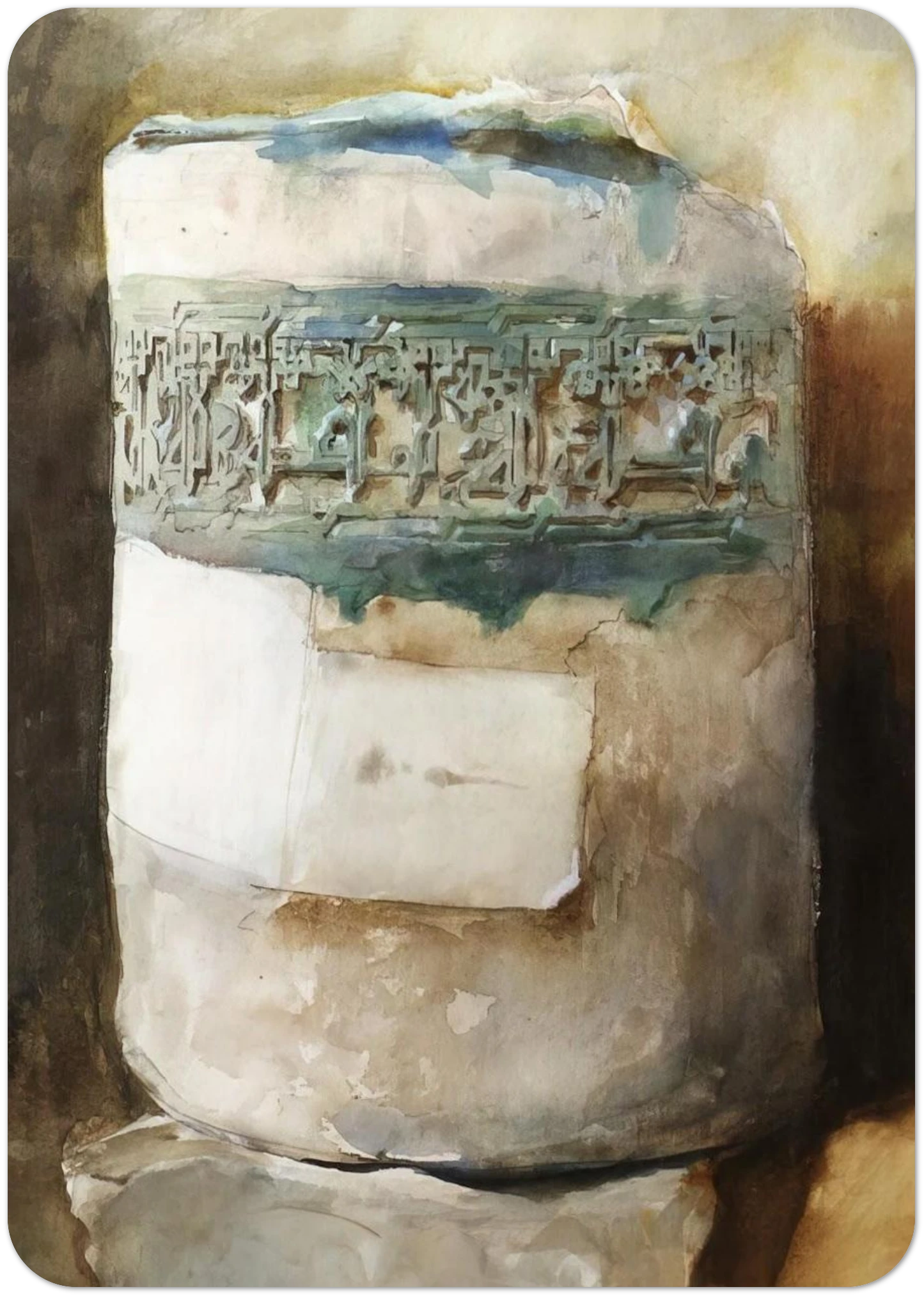 Persian Artifact with Faience Decoration By John Singer Sargent Pack of 10 Post Cards | John Singer Sargent Post Cards | A6 (10.5 x 14.8 cm) - 4.1 x 5.8 inches