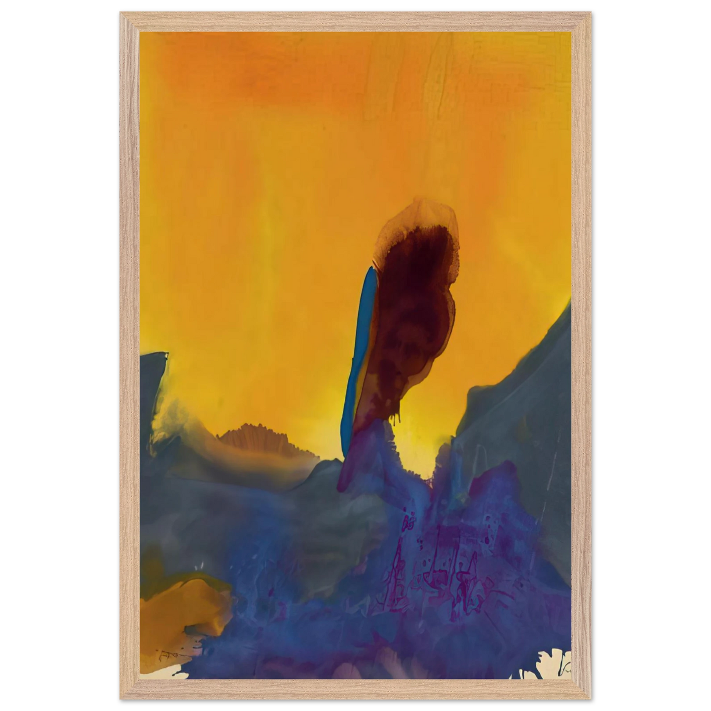 Helen Frankenthaler - Glow II - 1968 Wall art - 20x25 cm / 8x10 inches - Fine Art Poster-canvas - -