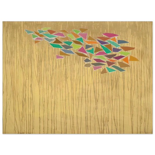 Robert Goodnough - Colors on Tan - 1975  75x100 cm / 30x40inches Fine Art Poster