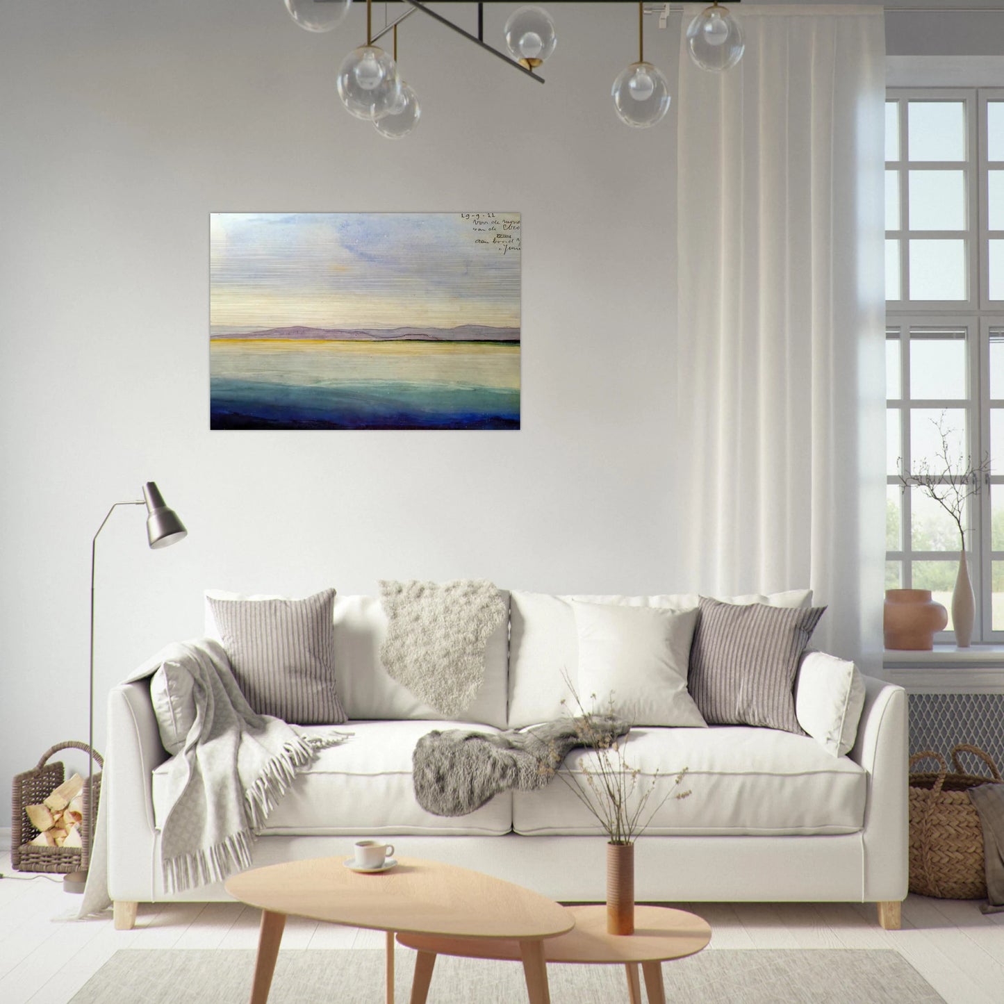 THE SEA AT THE MOUTH OF THE EBRO - MC Escher Brushed Aluminum Print - 70x100 cm / 28x40 inches | MC Escher Aluminum Print | MC Escher Prints
