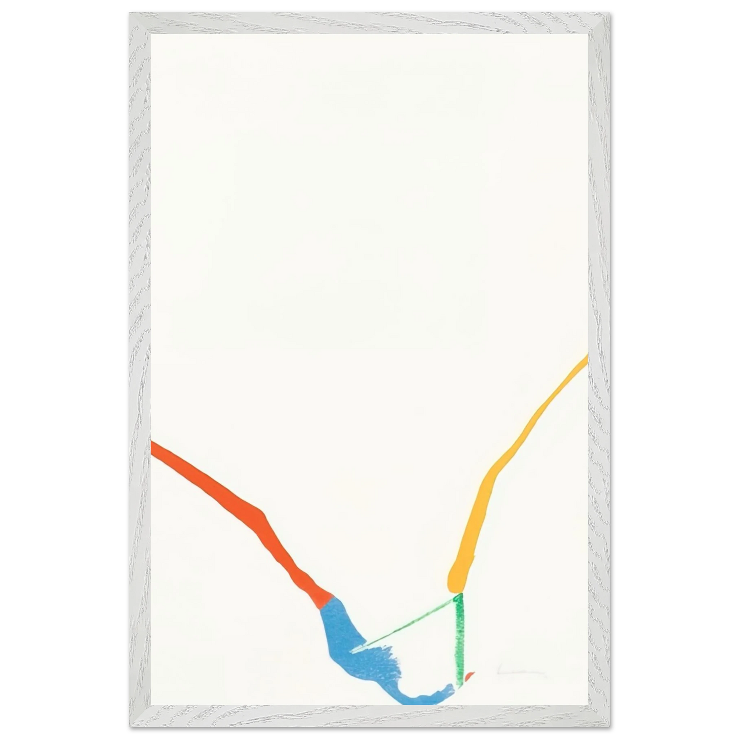 Helen Frankenthaler - What Red Lines Can Do - 1970 Wall art - 20x25 cm / 8x10 inches - Premium Wooden Framed Poster With Fine Art Paper-canvas - Wood frame
