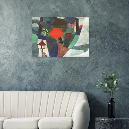 WITH THE SETTING SUN 1919 - Paul Klee Brushed Aluminum Print - 70x100 cm / 28x40 inches | Paul Klee Aluminum Print | Paul Klee Prints