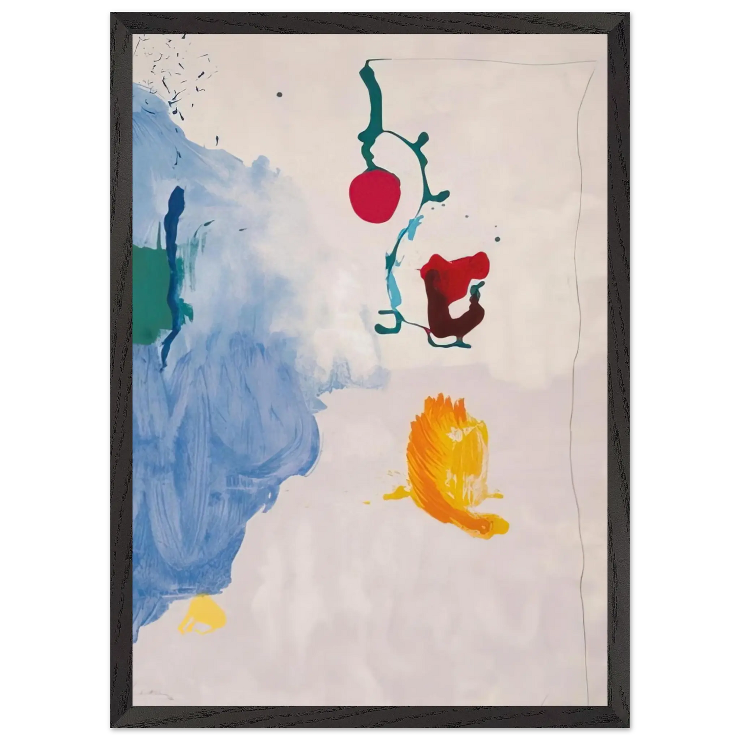 Helen Frankenthaler - Eve - 1995 Wall art - 50x70 cm / 20x28 Inches - Premium Wooden Framed Poster With Fine Art Paper - White frame