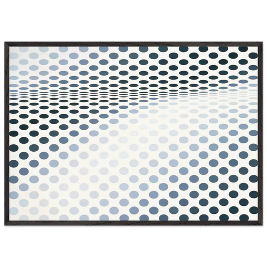 HESITATE 1964 - Bridget Riley 70x100 cm / 28x40 inches Framed Art Print – Black Wooden Frame