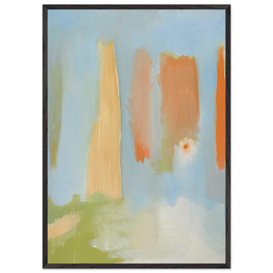 PRIMAVERA 1997 - Esteban Vicente 70x100 cm / 28x40 inches Framed Art Print – Black Wooden Frame