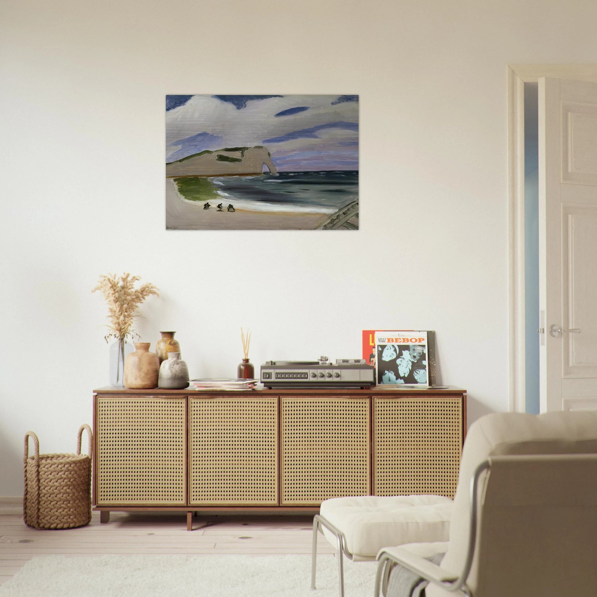 WOMEN ON THE BEACH ETRETAT 1920 - Henri Matisse Brushed Aluminum Print - 70x100 cm / 28x40 inches | Henri Matisse Aluminum Print | Henri Matisse Prints