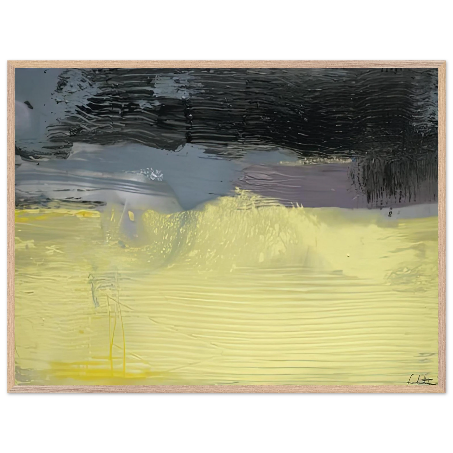 Helen Frankenthaler - Sandstorm, 1992- Wall Art - 21x29.7 cm / 8x12" - Premium Wooden Framed Poster With Fine Art Paper-canvas - Black frame