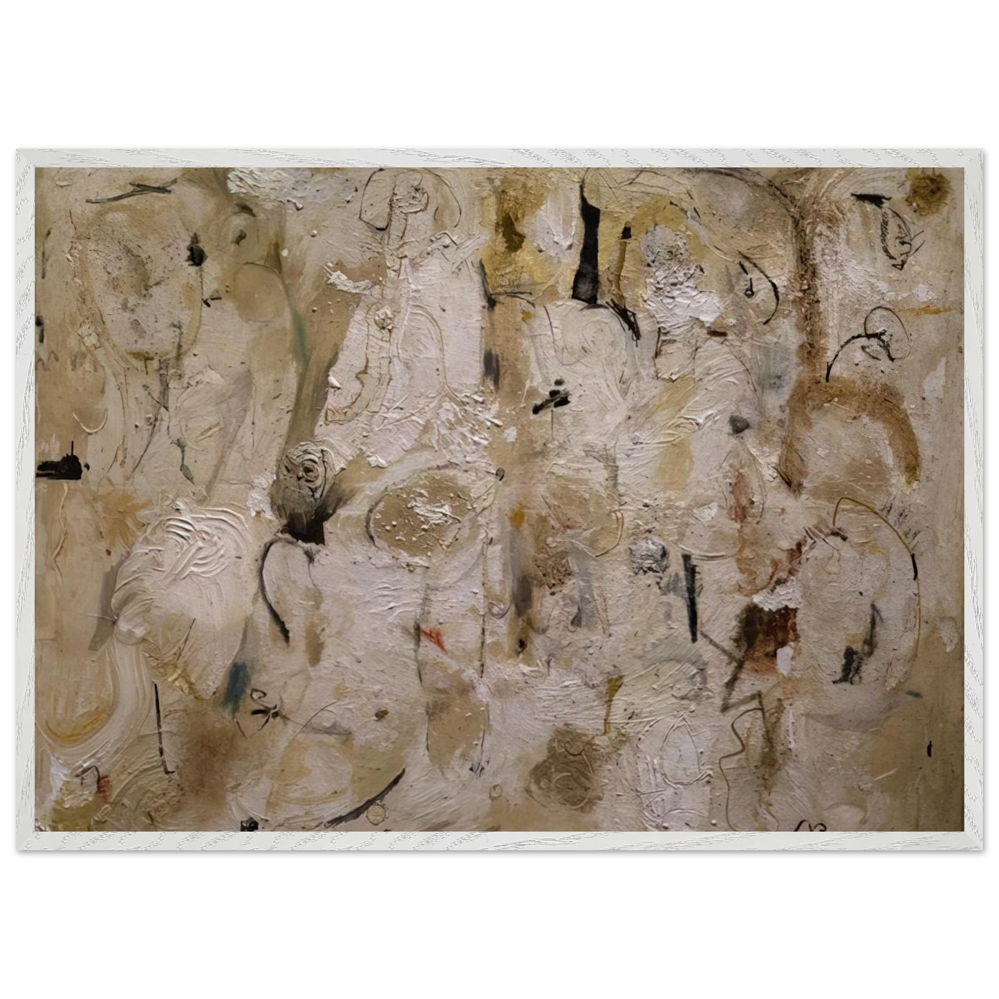 Helen Frankenthaler - Painted on 21st Street - 1951 Wall art - A2 (42 x 59.4  cm) - Premium Wooden Framed Poster With Fine Art Paper-canvas - Black frame
