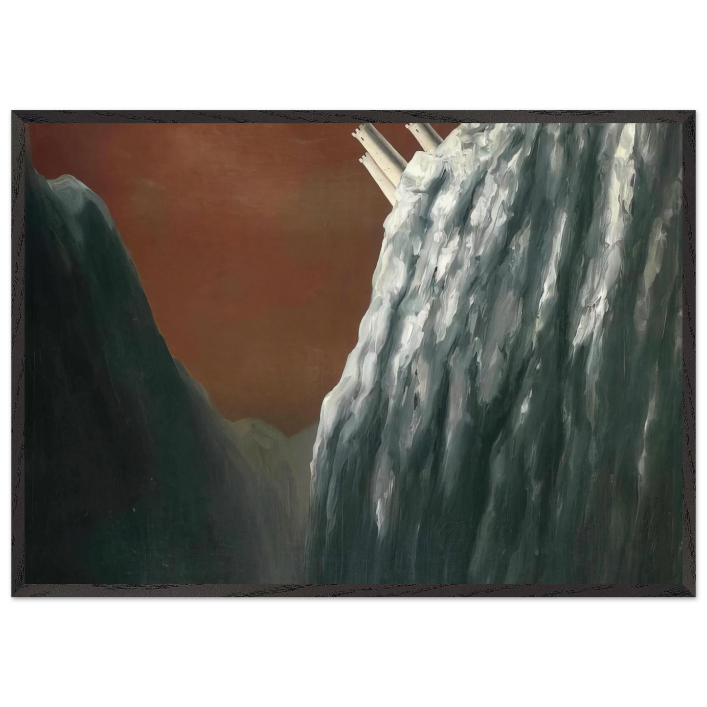 NOTDETECTED211402 - Rene Magritte 70x100 cm / 28x40 inches Framed Art Print – Black Wooden Frame
