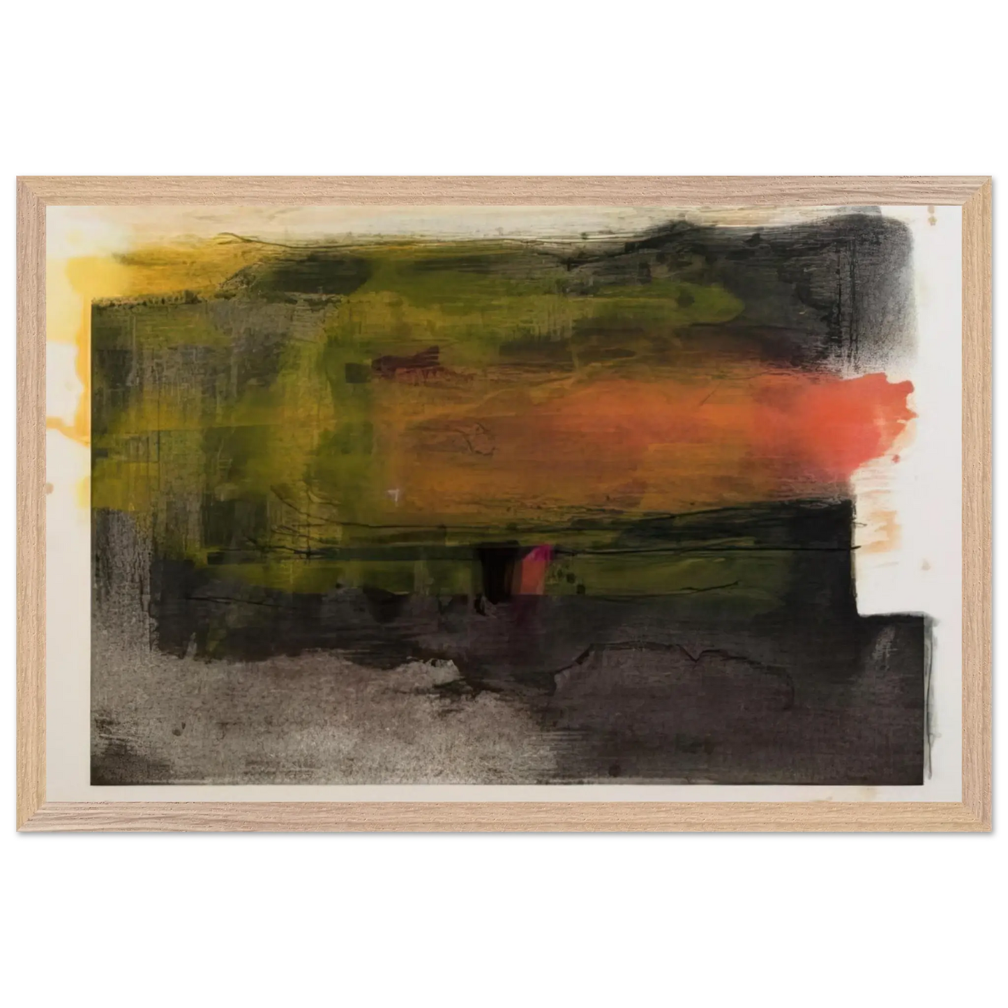 Helen Frankenthaler - Deep Sun - 1983 Wall art - 28x43  cm / XL (11x17 Inches) - Fine Art Poster - -