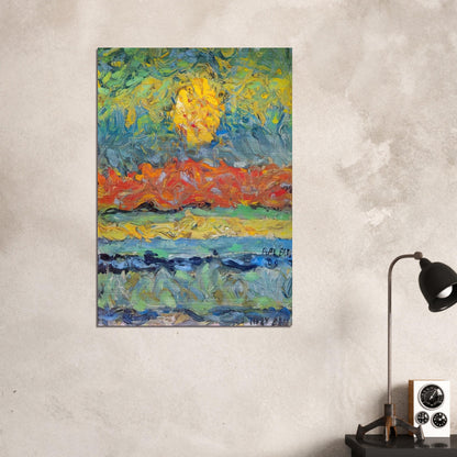 Landscape with Sun - Max Ernst Brushed Aluminum Print - 70x100 cm / 28x40 inches | Max Ernst Aluminum Print | Max Ernst Prints