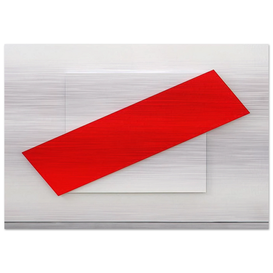 Red Diagonal - Ellsworth Kelly Brushed Aluminum Print - 70x100 cm / 28x40 inches | Ellsworth Kelly Aluminum Print | Ellsworth Kelly Prints