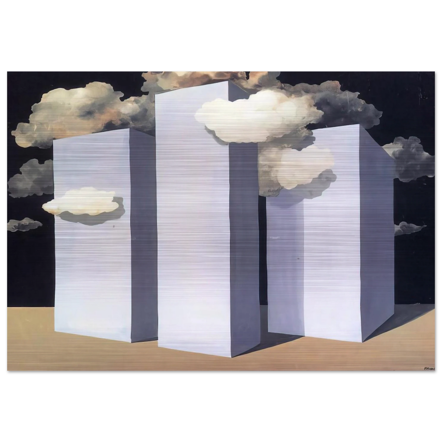 A STORM 1932 - Rene Magritte Brushed Aluminum Print - 70x100 cm / 28x40 inches | Rene Magritte Aluminum Print | Rene Magritte Prints