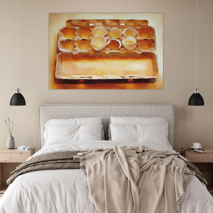 Eggs in an Egg Crate - 1975 - Mary Pratt Art Prints - 100x150 cm / 40x60″ inches | Mary Pratt Poster | Mary Pratt Prints
