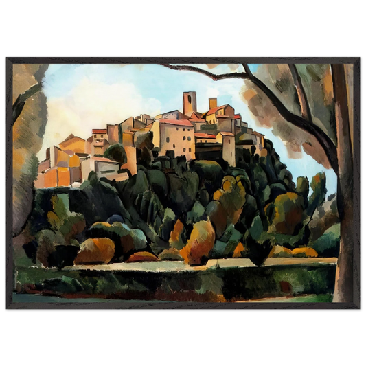 VISTA DE SAINT PAUL DE VENCE 1910 - Andre Derain 70x100 cm / 28x40 inches Framed Art Print – Black Wooden Frame