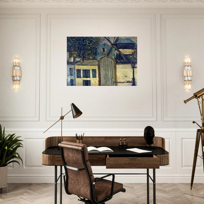 MOULIN DE LA GALETTE 1 - Maurice Utrillo Brushed Aluminum Print - 70x100 cm / 28x40 inches | Maurice Utrillo Aluminum Print | Maurice Utrillo Prints