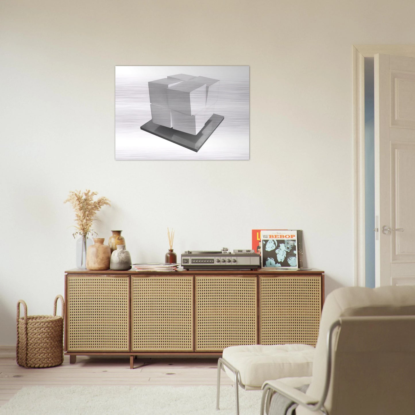 Split Cube - 1962 - Jeremy Moon Brushed Aluminum Print - 70x100 cm / 28x40 inches | Jeremy Moon Aluminum Print | Jeremy Moon Prints
