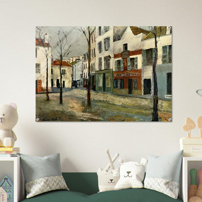 SQUARE TERTRE ON MONTMARTRE 2 - Maurice Utrillo Acrylic Print - 70x100 cm / 28x40″ inches