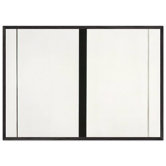 Untitled Etching 1 - Barnett Newman 70x100 cm / 28x40 inches Framed Art Print – Black Wooden Frame