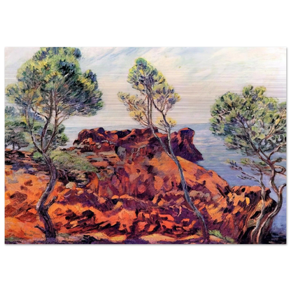 Agay, les Roches Rouges - 1901 - Armand Guillaumin Brushed Aluminum Print - 70x100 cm / 28x40 inches | Armand Guillaumin Aluminum Print | Armand Guillaumin Prints