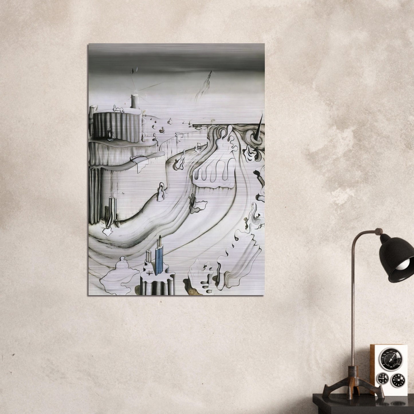 Promontory Palace - Yves Tanguy Brushed Aluminum Print - 70x100 cm / 28x40 inches | Yves Tanguy Aluminum Print | Yves Tanguy Prints