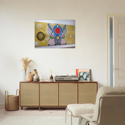 MOTEUR D AVION DECORATION POUR LE PALAIS DE L AIR EXPOSITION INTERNATIONALE DES ARTS ET DES 1937 - Sonia Delaunay Brushed Aluminum Print - 70x100 cm / 28x40 inches | Sonia Delaunay Aluminum Print | Sonia Delaunay Prints