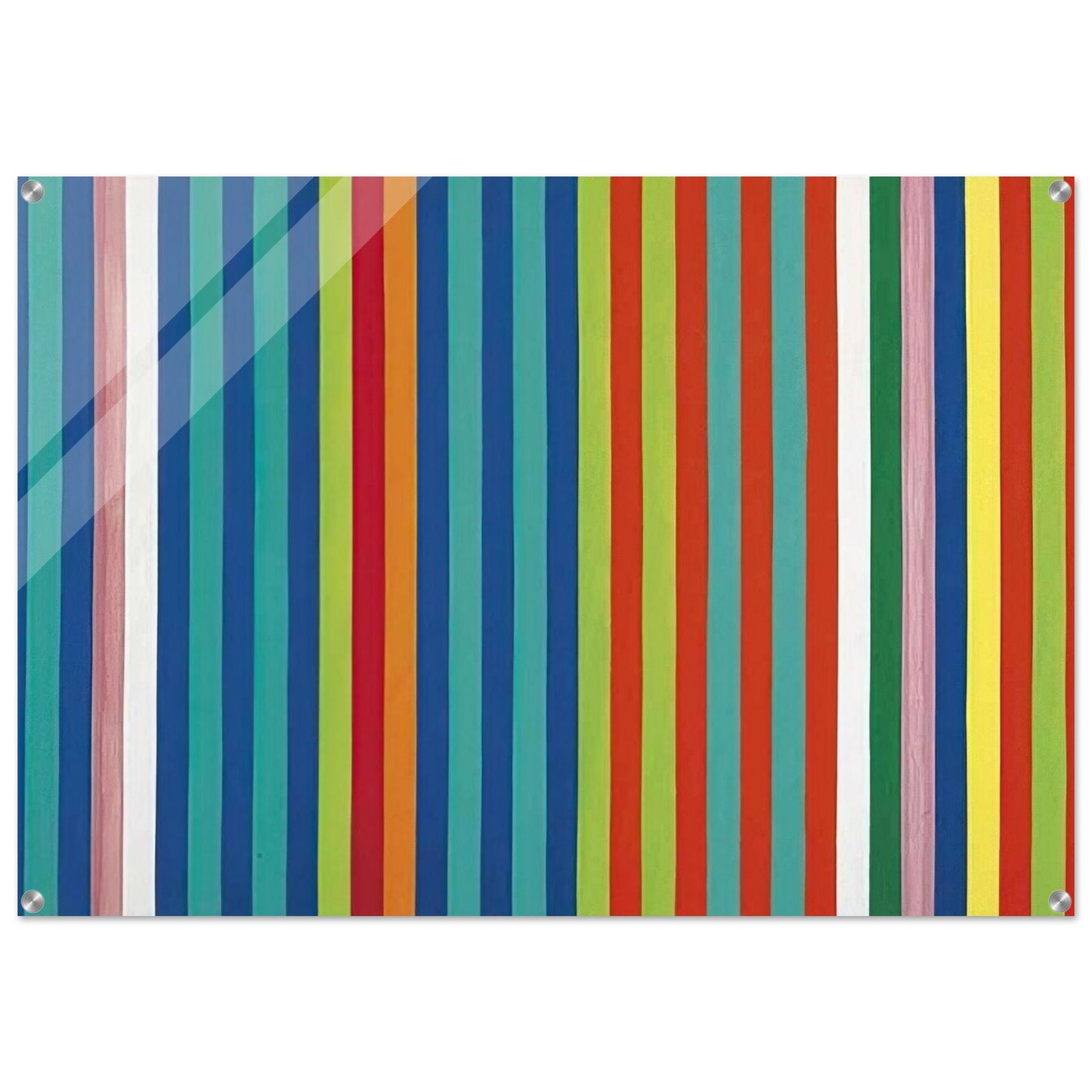 Orange Twitter - 1966 - Gene Davis Acrylic Print - 70x100 cm / 28x40″ inches