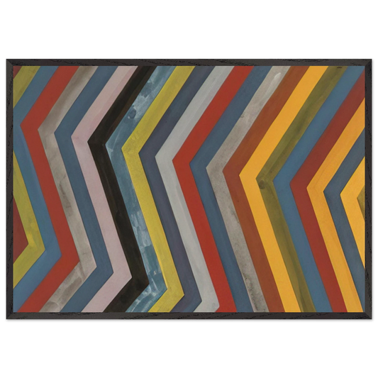 Irregular Bands with Colors Superimposed - Sol LeWitt 70x100 cm / 28x40 inches Framed Art Print – Black Wooden Frame