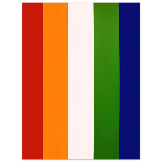 Ellsworth Kelly - Red Orange White Green Blue  75x100 cm / 30x40inches Fine Art Poster
