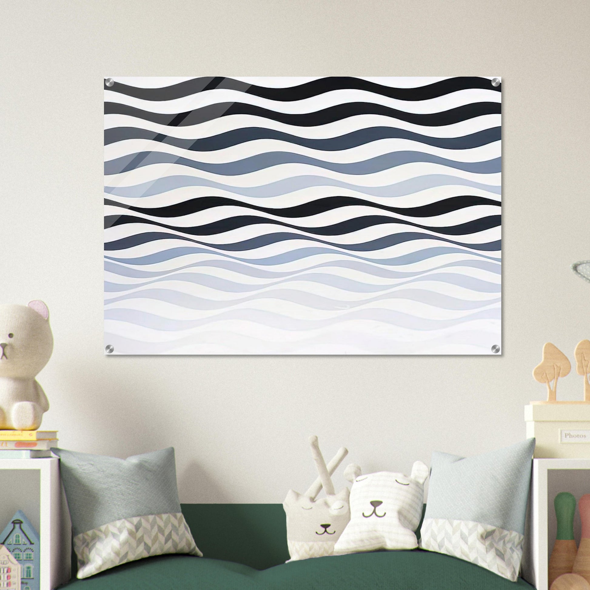ARREST 3 1965 - Bridget Riley Acrylic Print - 70x100 cm / 28x40″ inches