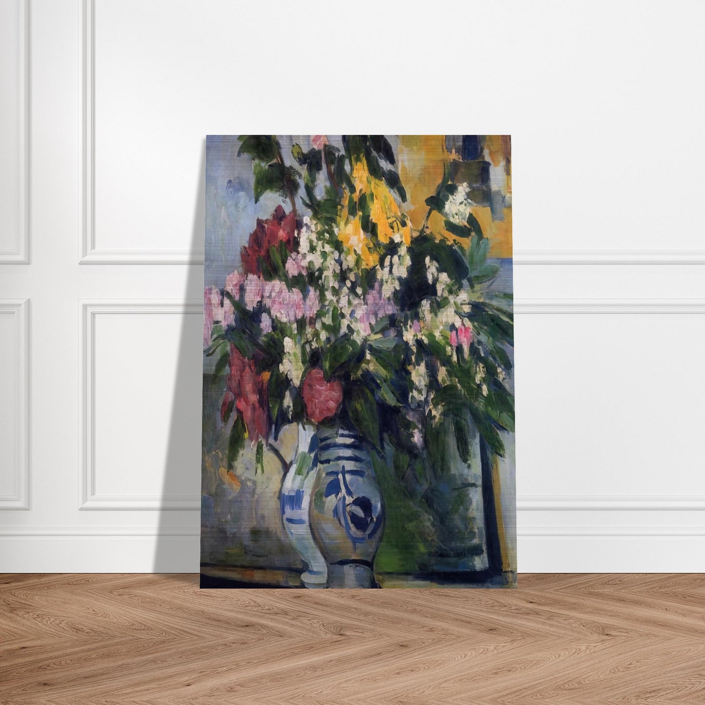 Two Vases of Flowers - Paul Cézanne Brushed Aluminum Print - 70x100 cm / 28x40 inches | Paul Cézanne Aluminum Print | Paul Cézanne Prints