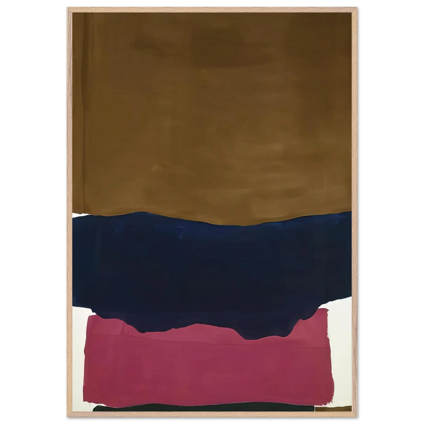 Helen Frankenthaler - Indian Summer - 1967 Wall art - 60x80 cm / 24x32 Inches - Premium Wooden Framed Poster With Fine Art Paper - White frame
