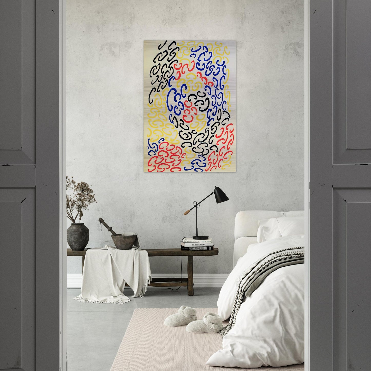 COMPOSITION 10 - Sonia Delaunay Brushed Aluminum Print - 70x100 cm / 28x40 inches | Sonia Delaunay Aluminum Print | Sonia Delaunay Prints