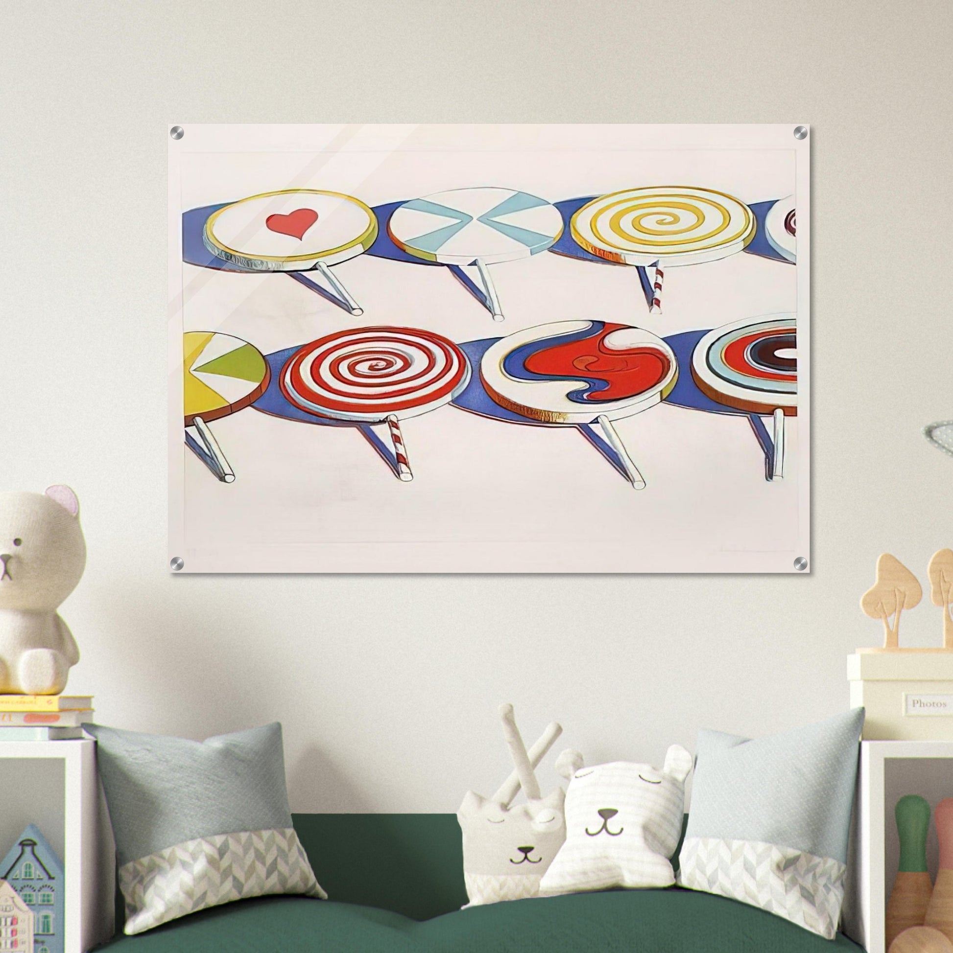 Big Suckers - 1971 - Wayne Thiebaud Acrylic Print - 70x100 cm / 28x40″ inches | Wayne Thiebaud Wall Art | Wayne Thiebaud Prints